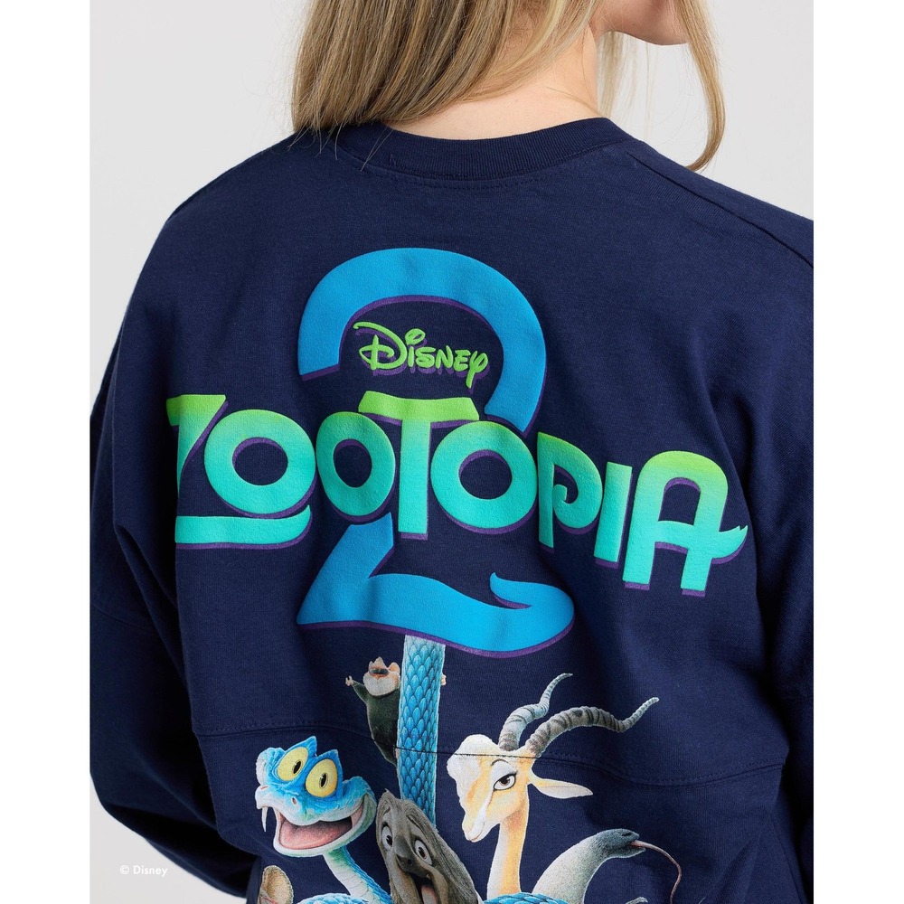 NWT Disney Spirit Jersey Zootopia 2 Unisex Medium Oversized Navy Blue Graphic - Picture 6 of 12
